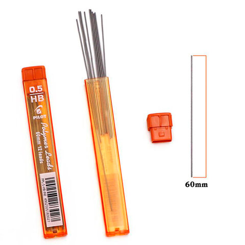 Грифели запасные PILOT, КОМПЛЕКТ 12 шт., PPL-5, HB, 0,5 мм