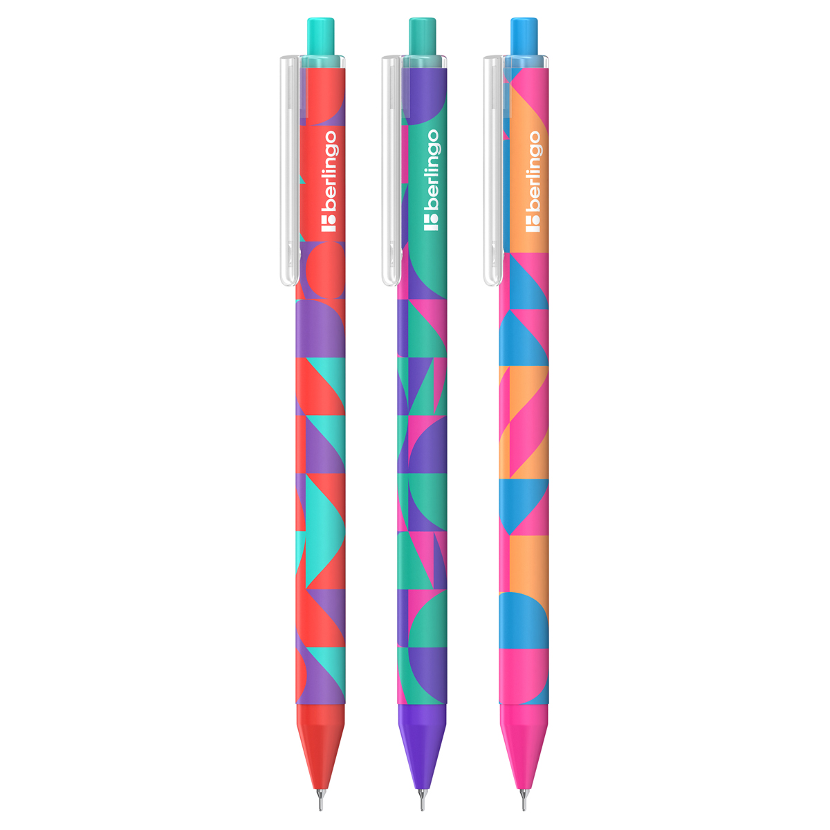 Ручка шариковая автоматическая Berlingo "Neonometry" синяя, 0,7мм, Ручка шариковая автоматическая Berlingo "Neonometry" синяя, 0,7мм,