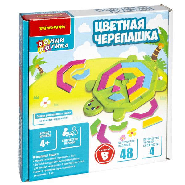 Игра настольная логическая Bondibon "ЦВЕТНАЯ ЧЕРЕПАШКА" Игра настольная логическая Bondibon "ЦВЕТНАЯ ЧЕРЕПАШКА"