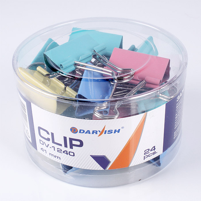 Зажим 41мм "Darvish" цветной (24) Зажим 41мм "Darvish" цветной (24)