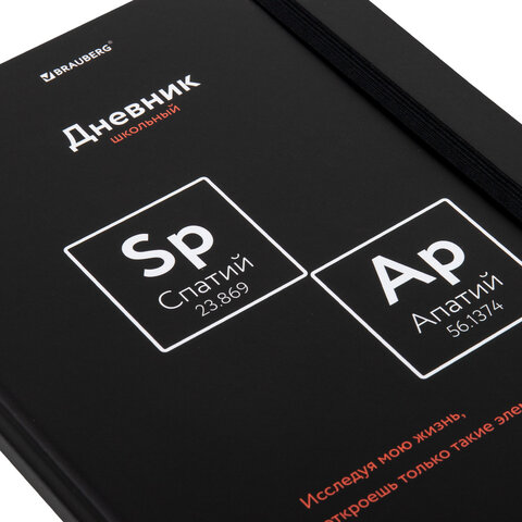 Дневник 1-11 класс 48 л., твердый, BRAUBERG, матовая ламинация, резинка,