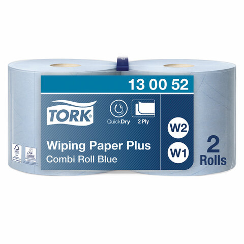 Бумага протирочная TORK (Система W1, W2), КОМПЛЕКТ 2 штуки, Advanced, 750 листов Бумага протирочная TORK (Система W1, W2), КОМПЛЕКТ 2 штуки, Advanced, 750 листов