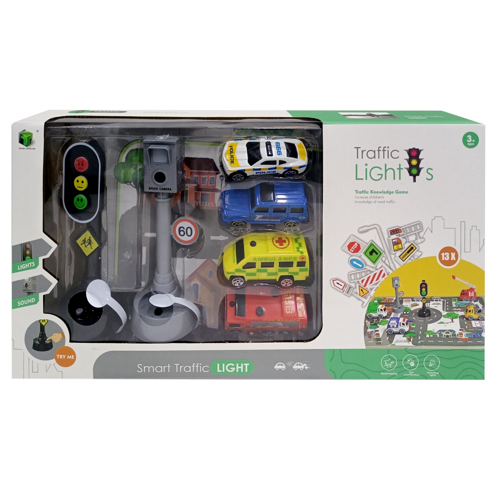 Набор игровой "Светофор и дорожные знаки" (с машинками) Набор игровой "Светофор и дорожные знаки" (с машинками)