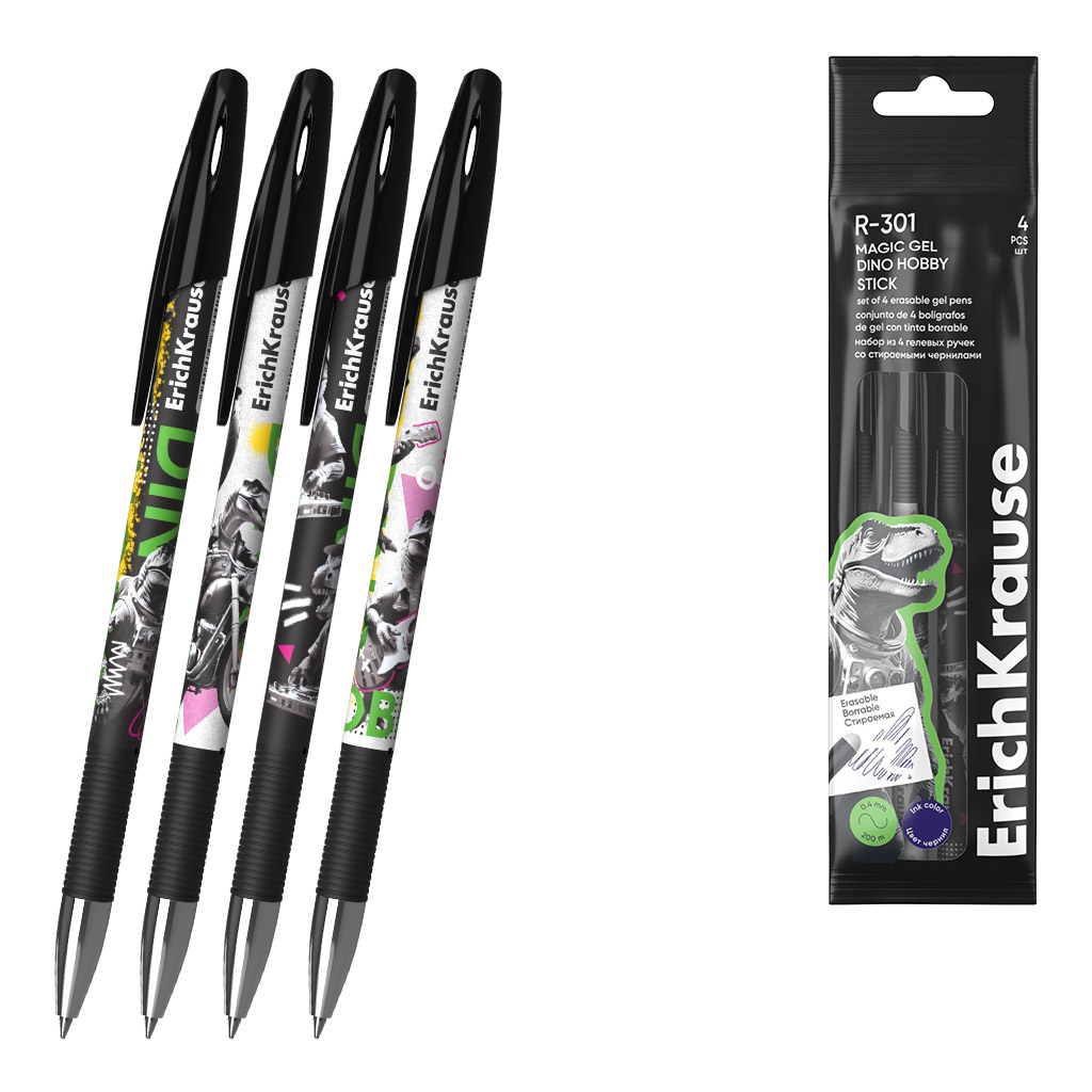 Набор из 4 ручек гелевых сo стираемыми чернилами ErichKrause R-301 Magic Gel Набор из 4 ручек гелевых сo стираемыми чернилами ErichKrause R-301 Magic Gel