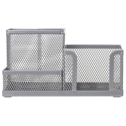 Подставка-органайзер BRAUBERG "Germanium", металлическая, 3 секции, Подставка-органайзер BRAUBERG "Germanium", металлическая, 3 секции,