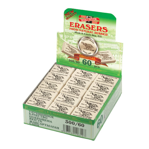 Резинка стирательная KOH-I-NOOR "Слон", прямоугольная, 31х21х8 мм,