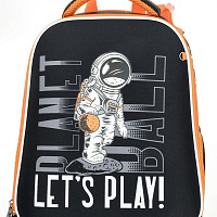 Рюкзак Schoolformat ERGONOMIC 2 PLANETBALL 17 л черн. 38х29х18 см жестк. каркас 2 отд. молния для мальчиков
