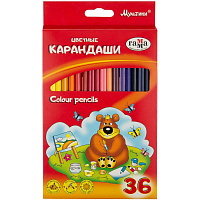 Карандаши цветные Гамма "Мультики", 36цв., трехгранные, заточен., картон, европодвес. 050918_10