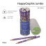 КАРАНДАШ ЧЕРНОГРАФИТОВЫЙ "HappyGraphix Jumbo. Веган" 4В, 3.5 MM