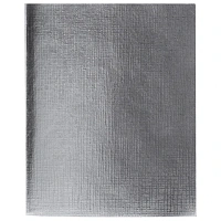 Тетрадь бумвинил А5 48 л., скоба, офсет №1, клетка, с полями, СЕРЕБРО, "Metallic", HATBER, 058960, 48Т5бвВ1