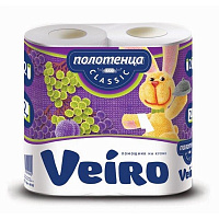 Полотенца бумажные Veiro Classic с&nbsp-тиснением двухслойные (2 рулона по&nbsp-12,5 метров)