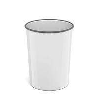 Корзина для бумаг литая пластиковая ErichKrause® Classic, 13.5л, белая