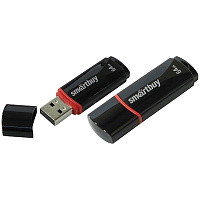 Память Smart Buy "Crown"  64GB, USB 2.0 Flash Drive, черный SB64GBCRW-K