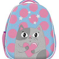 Рюкзак Schoolformat ERGONOMIC LIGHT 2 AMORE CAT 21 л голуб. 38х29х19 жестк. каркас 2 отд. молния для девочек