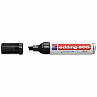 Маркер перманентный EDDING E-500/1 черный 2-7мм скошенный наконеч. штр.  4004764019625, 4004764329625