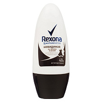 Дезодорант роликовый Rexona Невидимая на черном и белом, 50 мл