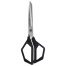 Ножницы BRAUBERG "Super black" 220 мм, черные, 3-сторонняя заточка,