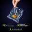 Пакеты с замком ZIP-LOCK "зиплок", комплект 100 шт., 15х20 см, ПВД,