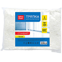 Тряпка для мытья пола OfficeClean "Стандарт", хлопок, 80*100см, белая, индивид. упаковка: 246346 штр.: 4680211128654