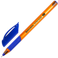Ручка шариковая масляная BRAUBERG "Extra Glide GT Tone Orange", СИНЯЯ, узел 0,7 мм, линия письма 0,35 мм, OBP144