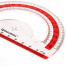 Транспортир 10 см BRAUBERG "FRESH ZONE", 180 градусов, пластик,