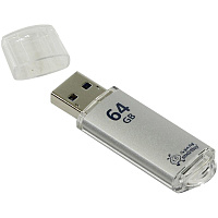 Память Smart Buy "V-Cut"  64GB, USB 3.0 Flash Drive, серебристый (металл.корпус). SB64GBVC-S3