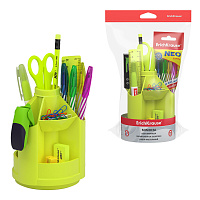 Набор настольный на вращающейся подставке Erich Krause Mini Desk, Neon Solid, желтый