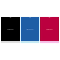 Тетрадь А4, 96 л., HATBER, скоба, линия, матовая ламинация, тиснение, "MONOCOLOUR" (микс в спайке), 093583, 96Т4лтВ2