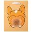 Пакет подарочный (1 штука) 18х10х23 см (M), "Corgi's Tail", пушистый