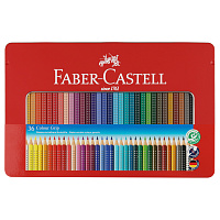 Карандаши цветные Faber-Castell "Grip", 36цв., трехгран., заточен., метал. упак.
