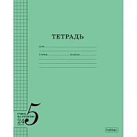 Тетрадь 24 л., HATBER, клетка, обложка тонированный офсет 120 г/м2, "Учись на ОТЛИЧНО_Зеленая", 095875, 24Т5В1_36755