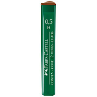 Грифели для механических карандашей Faber-Castell "Polymer", 12шт., 0,5мм, H. 521511