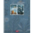 Тетрадь А5, 48 л., HATBER, гребень, клетка, soft-touch ламинация,