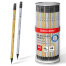 Карандаш чернографитный BRAUBERG "SILVER/GOLD", 1 шт., HB, с ластиком,