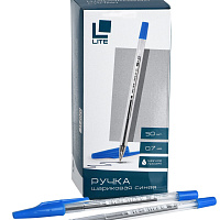 Ручка шариковая LITE 927 синий 0,7 мм прозр. шестигран. корп.