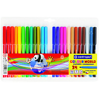 Фломастеры "Colour World", 24цв., блистер, европодвес: 7550/24 TP штр.:  8595013625354