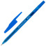 Ручка шариковая STAFF "Basic BP-66 BLUE", СИНЯЯ, корпус синий, узел 1