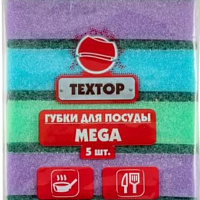 Губки для посуды ТЕХТОР МЕГА 5 шт. (40 шт) *5/40