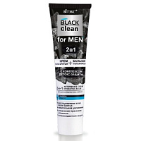 ВИТЭКС BLACK CLEAN FOR MEN 2в1 КРЕМ ПОСЛЕ БРИТЬЯ + УВЛАЖНЯЮЩ. БАЛЬЗАМ с комплекс.детокс-защиты,100 мл/20шт, код 51 06