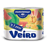 Полотенца бумажные Linia VEIRO Classic Plus 2рул./уп 2сл 6п22 штр.  4607075793712