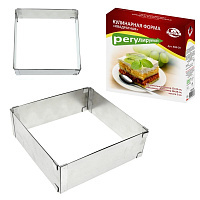 Кулинарная форма квадратная регулир. min 15х15см, max 28х28см, высота 5см.