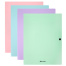 Папка на кнопке пластиковая BRAUBERG "PASTEL", А4, 3 клапана, 600 мкм,