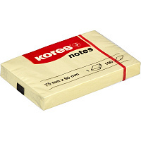 Блок-кубик Kores бум.для зам. 75х50 желтая 100л. '46057 штр.  9023800460578