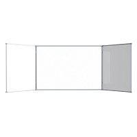 Доска магнитно-маркерная 100x300&nbsp-см 2-створчатая лаковое покрытие алюминиевая рама