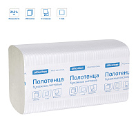 Полотенца бумажные лист. OfficeClean "Professional"(V-сл) (H3) 1 сл., 250л/пач, 21*21,6, цвет натур. 262662