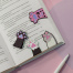 Закладки магнитные для книг, 4 штуки, MESHU "Paws", соф-тач,