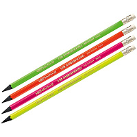 Карандаш ч/г Bic "Evolution Fluo" HB, с ластиком, заточен. 942882