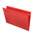 Подвесные папки A4/Foolscap (404х240мм) до 80 л., КОМПЛЕКТ 10 шт., красные,