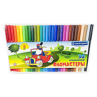 Фломастеры CENTROPEN ПИНГВИНЫ 30 цв. конверт шестигран. корп. смываемые: 7790/30P штр.: 8595013616253