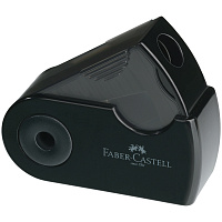 Точилка пластиковая Faber-Castell "Sleeve Mini", 1 отверстие, контейнер, черная. 182710